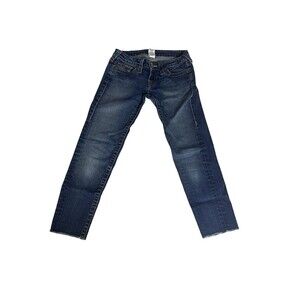 True Religion RN#112790 Women's Stella World Tour Jeans Size 26 Cut Off Capri